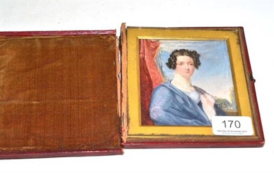 Lot 170 - Miniature portrait (in damaged case)