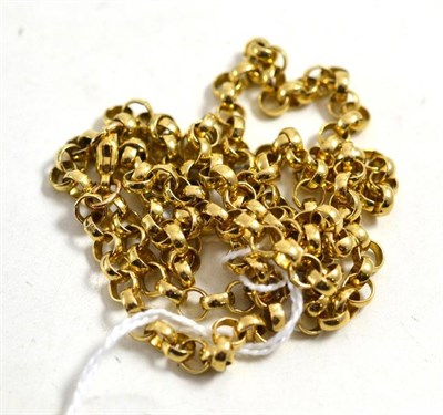 Lot 186 - A 9ct gold belcher link necklace