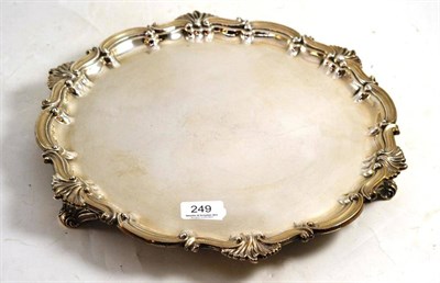 Lot 249 - Large silver salver, London 1910