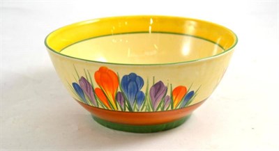 Lot 255 - Clarice Cliff Crocus pattern Bizarre bowl