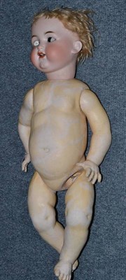 Lot 258 - Armand Marseille 990 bisque socket head character toddler doll with composition bent limb body