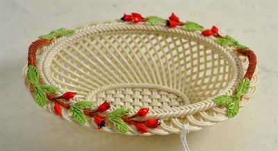 Lot 259 - Belleek 'Fuchsia' basket, 0619