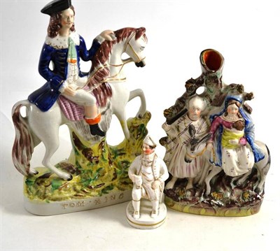 Lot 260 - Three Staffordshire figures