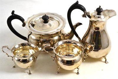 Lot 269 - A matched four piece silver tea set