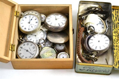 Lot 299 - Assorted fob watches (some silver)