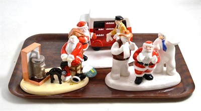 Lot 331 - Three Raymond Briggs' Father Christmas Figures: Line Dancing, Special Deliveries, Home Comforts...