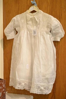 Lot 386 - Three vintage lace trimmed baby dresses