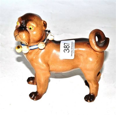 Lot 387 - A German porcelain pug