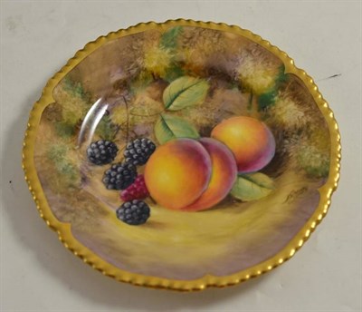 Lot 393 - Royal Worcester fruit painted tea plate