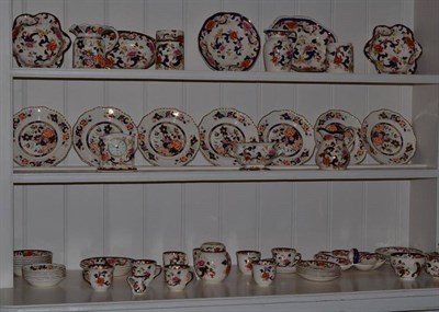 Lot 395 - A large collection of Masons Mandalay pattern ceramics including jugs, tea and dinner ware, storage