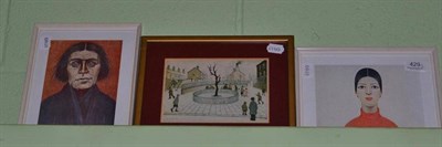 Lot 429 - Two signed Lowry prints and another print Provenance: Vendor's parents were friends of Lowry