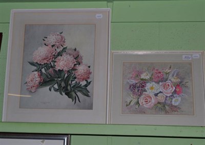 Lot 433 - Three framed still life watercolours