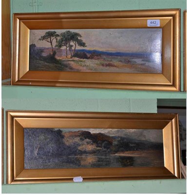 Lot 442 - Francis (Frank) Thomas Carter (1853-1934) a pair of landscape oils