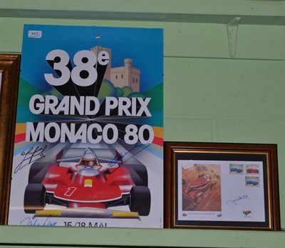 Lot 447 - Signed Grand Prix posters and first day covers