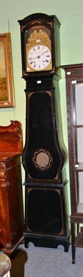 Lot 460 - An ebonised Comtoise striking longcase clock