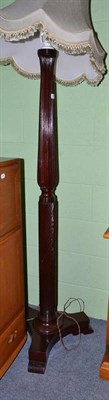 Lot 471 - A mahogany torchere converted to a standard lamp