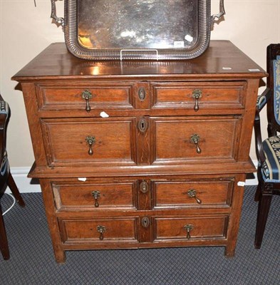 Lot 502 - Late 17th century oak chest of drawers