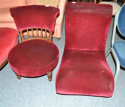 Lot 508 - Two Victorian nursing chairs