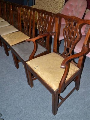 Lot 513 - A set of eight mahogany dining chairs with drop in seats