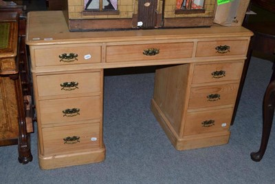 Lot 525 - Edwardian pine pedestal desk