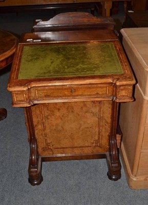 Lot 526 - A Victorian walnut Davenport (includes original receipt for repairs carried out dated November 1988