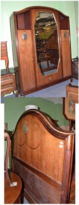 Lot 545 - Art Deco French armoire and bedstead