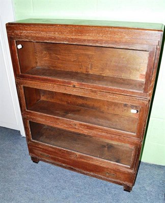 Lot 557 - A Globe Wernicke three tier bookcase