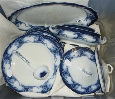 Lot 599 - Quantity of blue and white dinner wares