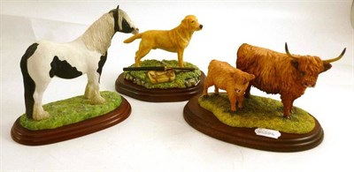 Lot 9 - Three Border Fine Arts figure groups; 'A Good Day Out', model No. 115B by David Walton, on wood...