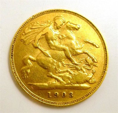 Lot 86 - A half sovereign dated 1903