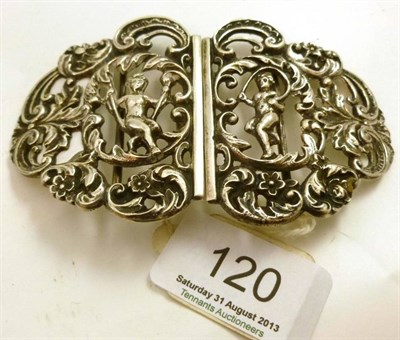 Lot 120 - Silver nurse's buckle