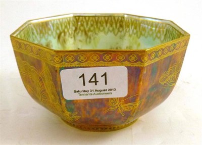 Lot 141 - A Wedgwood butterfly lustre bowl