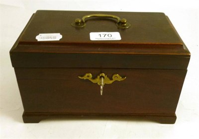 Lot 170 - George III mahogany tea caddy