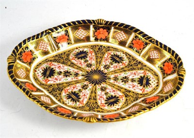 Lot 187 - Royal Crown Derby 1126 Imari lozenge shaped dish, circa 1917