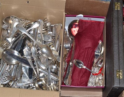 Lot 200 - Quantity of plated flatware