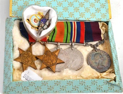 Lot 207 - Group of RAF long service medals and sweetheart brooches