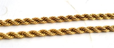 Lot 222 - A 9ct gold rope twist chain