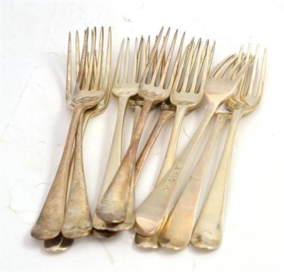 Lot 234 - Eleven silver dessert forks