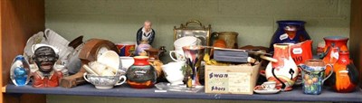 Lot 237 - Collection of Poole wares, decorative ceramics, treen and two clocks