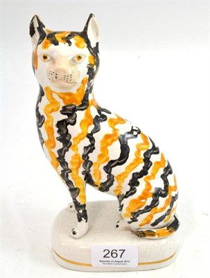 Lot 267 - A pottery cat