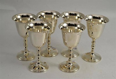 Lot 285 - Six silver goblets