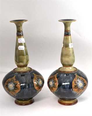 Lot 294 - A pair of Royal Doulton large stoneware vases