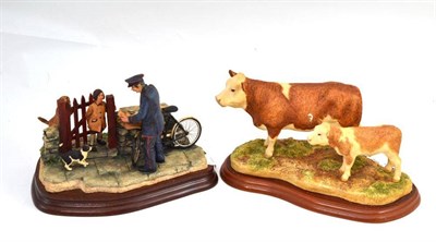 Lot 313 - Border Fine Arts 'Surprise' and Border Fine Arts Simmental cow and calf