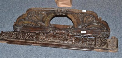 Lot 320 - Two carved wood panels