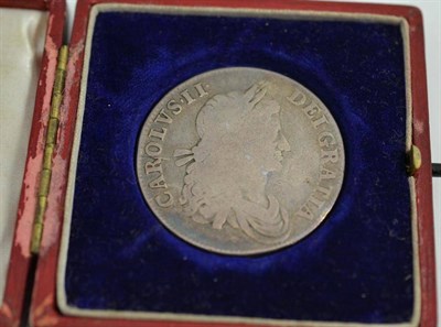 Lot 323 - A Charles II crown, 1662, cased