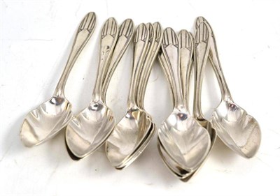 Lot 324 - Twelve silver grapefruit spoons