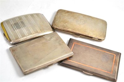 Lot 349 - Four silver cigarette cases