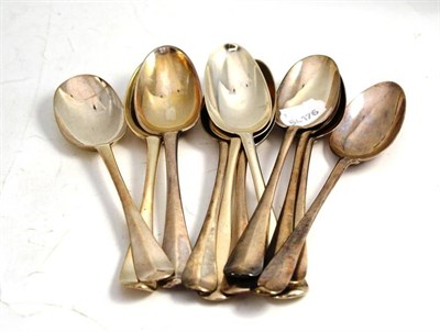 Lot 351 - Eleven 18th century silver tablespoons