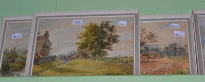 Lot 443 - P J Lees, three signed watercolour landscapes