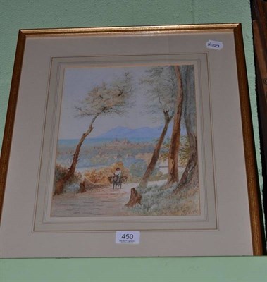 Lot 450 - J Bibby, Continental coastal scene, signed, watercolour